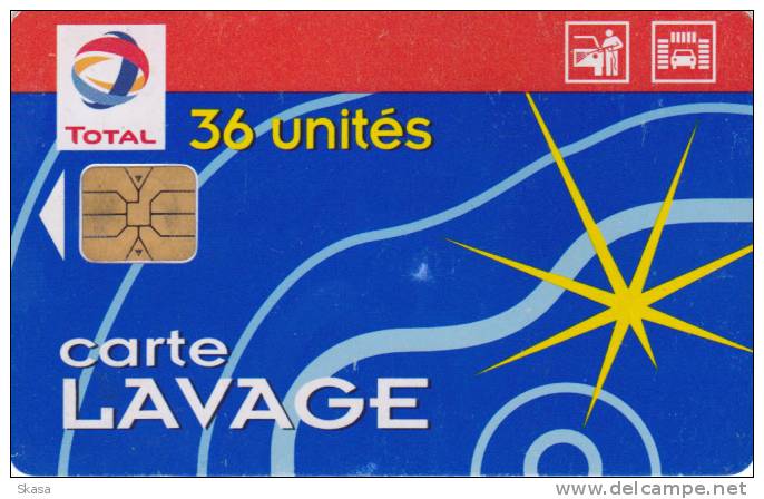 Carte Lavage Total 36U Puce SA1 - Lavage Auto