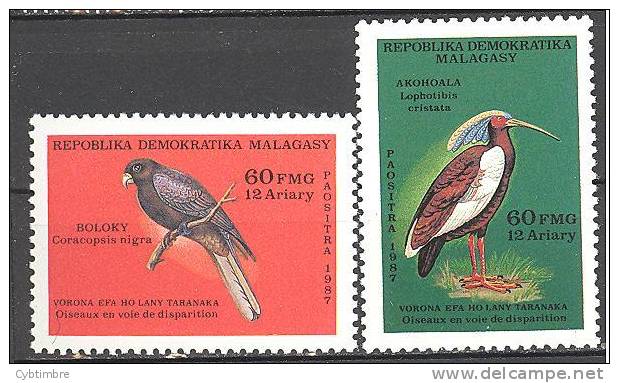 Madagascar: Yvert N°A 792/3 ** Oiseaux - Madagaskar (1960-...)