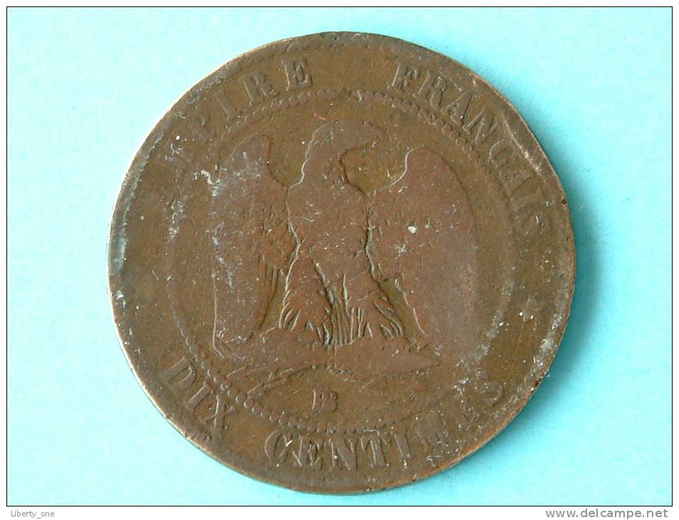 1855 BB - Dix Centimes / KM 771.3 ( Uncleaned - For Grade, Please See Photo ) ! - Autres & Non Classés