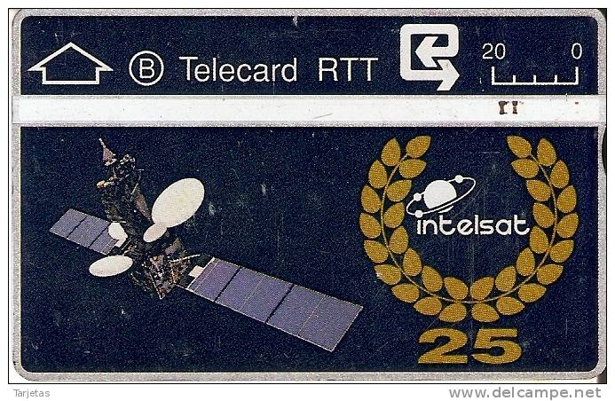 TARJETA DE BELGICA DE UN SATELITE INTELSAT (SATELLITE) - Sterrenkunde