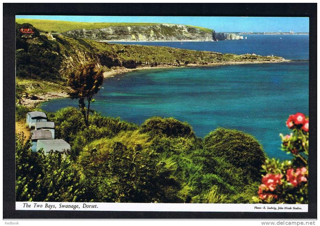 RB 838 - John Hinde Postcard - The Two Bays Swanage Dorset - Caravans - Swanage