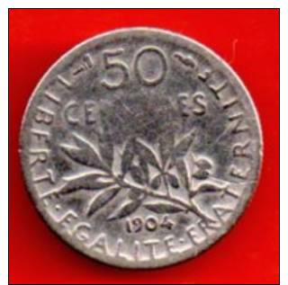 TRES BELLE PIECE---50 CENTIMES ARGENT SEMEUSE 1904---ETAT TB++ - Autres & Non Classés