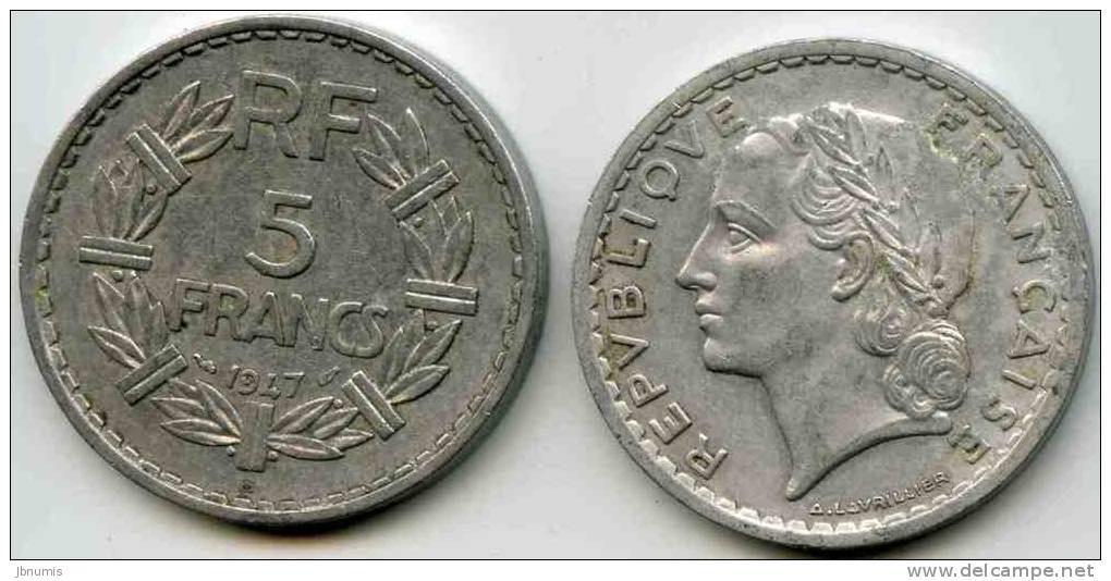 France 5 Francs 1947 B 9 Ouvert GAD 766 KM 888b.2 - Autres & Non Classés