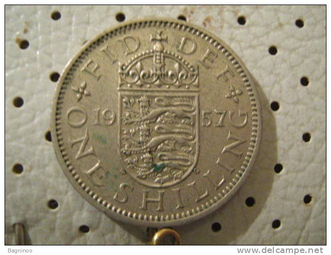 GREAT BRITAIN 1shilling 1957 # 4 - I. 1 Shilling