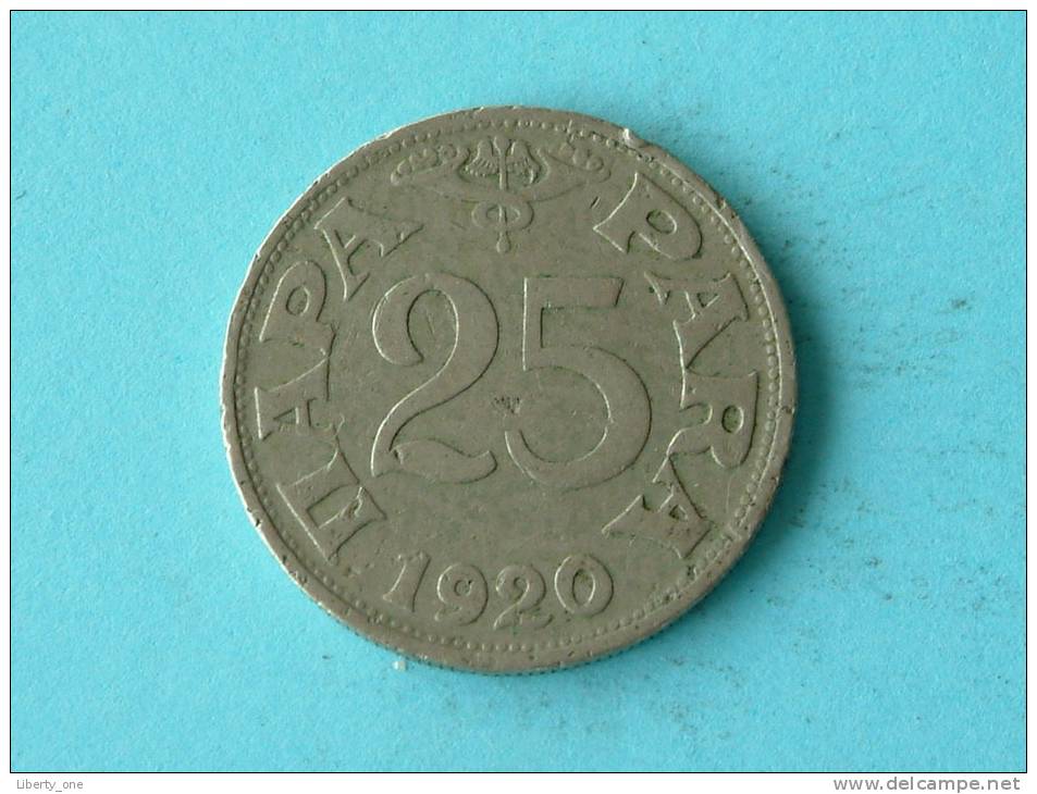 1920 - 25 PARA / KM 3 ( Uncleaned - For Grade, Please See Photo ) ! - Yougoslavie