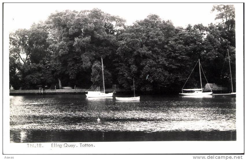 RPPC: ELING QUAY, TOTTON, SOUTHAMPTON, HANTS ~ YACHTS / SAILING BOATS ~ FRITHS - Southampton