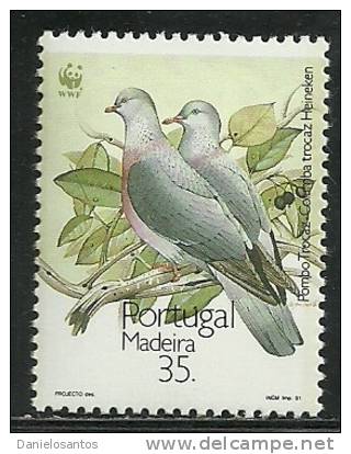 Portugal 1991 Madeira Proteção Da Natureza WWF Aves Birds Columba Trocaz Set Of 4 MNH - Columbiformes