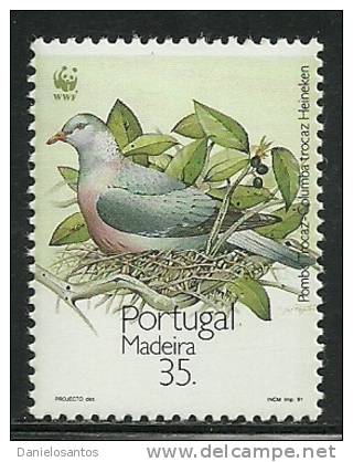 Portugal 1991 Madeira Proteção Da Natureza WWF Aves Birds Columba Trocaz Set Of 4 MNH - Columbiformes