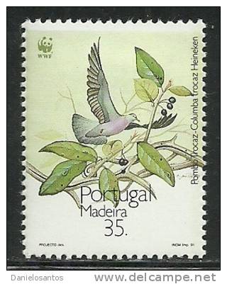 Portugal 1991 Madeira Proteção Da Natureza WWF Aves Birds Columba Trocaz Set Of 4 MNH - Tauben & Flughühner