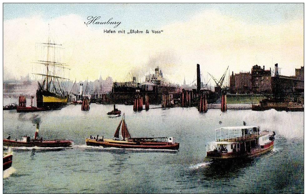 Hamburg. Hafen Mit "Blohm &amp; Voss". (1911) - Mitte