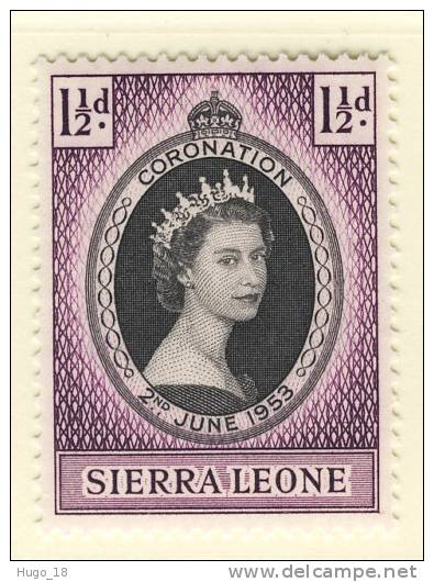 1953 QUEEN ELIZABETH CORONATION  SIERRA LEONE - Sierra Leone (...-1960)