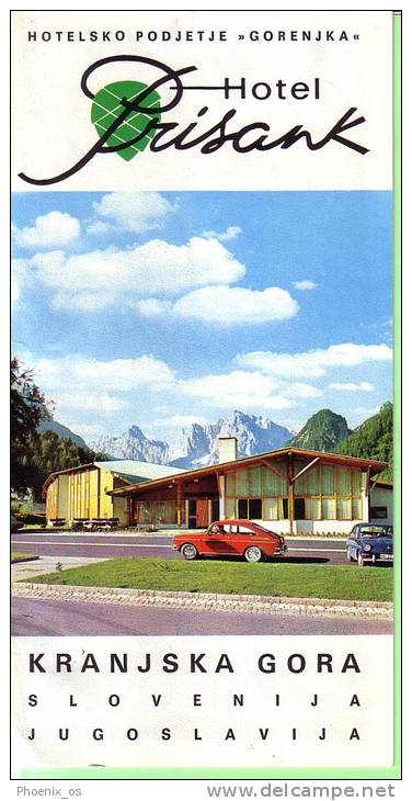 SLOVENIA - Tourism, Travel, Kranjska Gora, Hotel Prisank, Prospectus, Year Cca 1970 - Europe