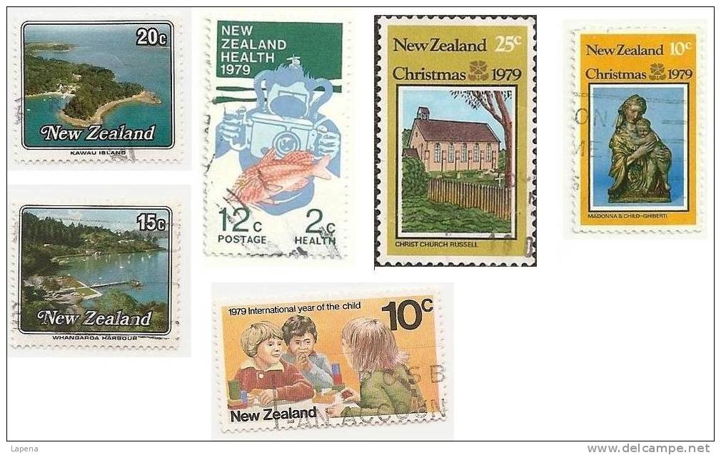 Nueva Zelanda 1979 Used Lote 6 Stamps - Gebraucht