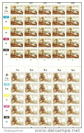 RSA 1982 MNH Full Sheet(s) (25) Stamps Prehistoric Animals 622-625 - Prehistorics