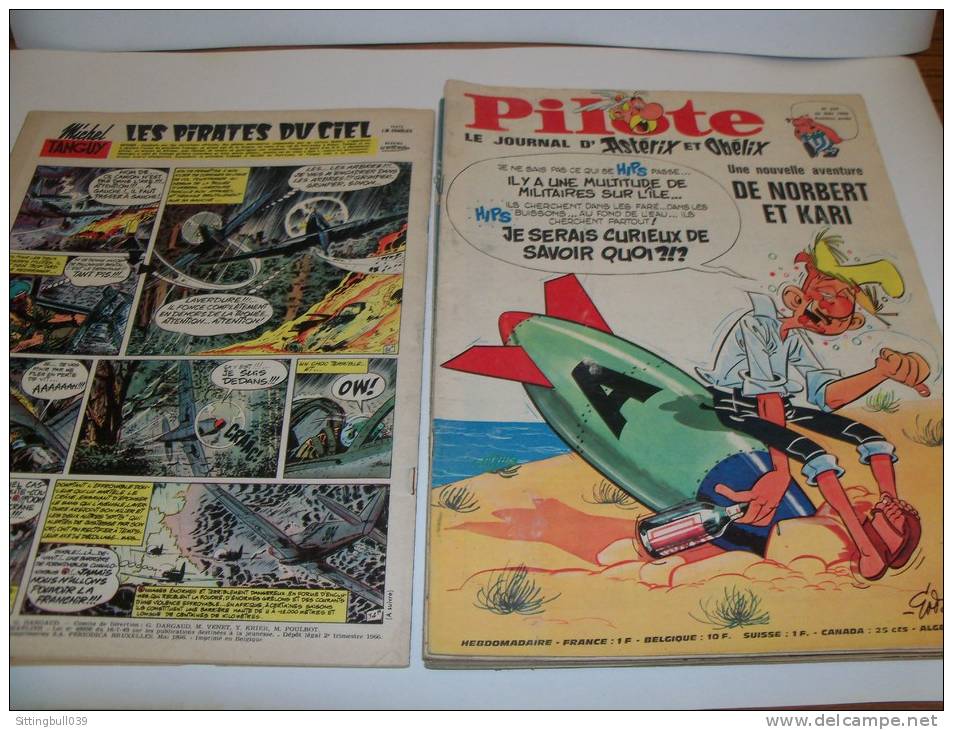 PILOTE, Le Journal D'Astérix Et D'Obélix. 1966. 10 N°s. Correspondance Reliure éditeur N° 31. Avec Pilotoramas. - Pilote