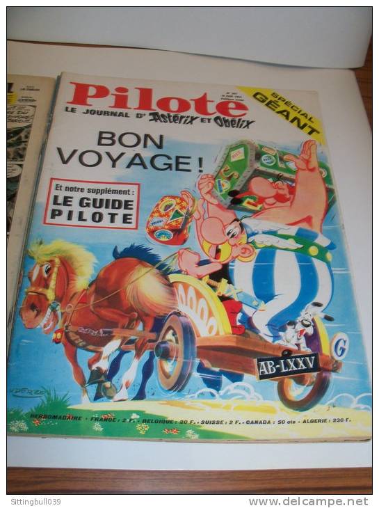 PILOTE, le journal d'Astérix et d'Obélix. 1966. 10 N°s. Correspondance Reliure éditeur N° 31. Avec Pilotoramas.