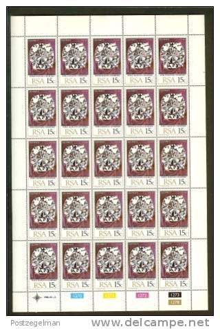 RSA 1980 MNH Full Sheet(s) (25) Stamps Diamond Congress 571-572 - Minerals