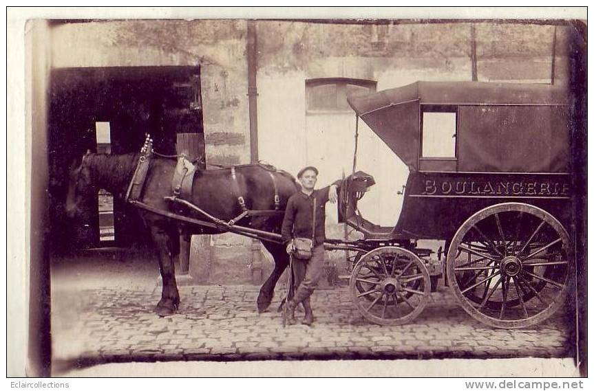 Voiture Hippomobile De Livraison De Boulangerie Non écrite  Non Voyagée    Voir Scan - A Identifier