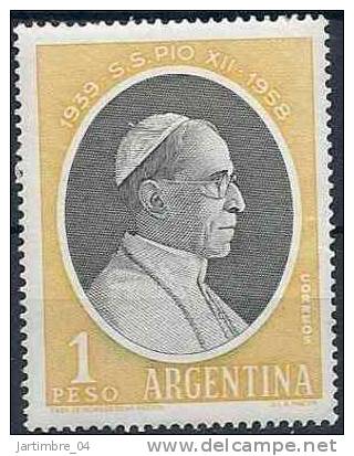 1959 ARGENTINE 597** Pape Pie XII - Ongebruikt