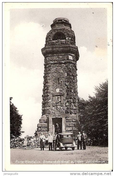 PORTA-WESTFALIA - Bismarckdenkmal Auf Dem Jakobsberge -  30.11.0953 - S-1 - Porta Westfalica