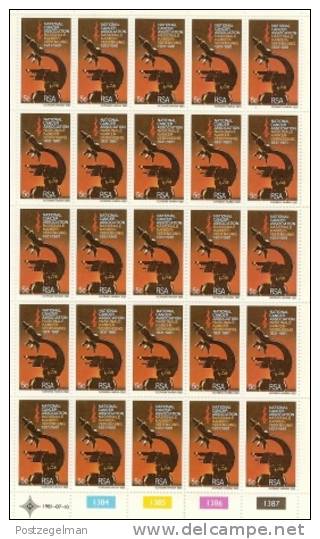 RSA 1981 MNH Full Sheet(s) (25) Stamps Anti Cancer 589 - Behinderungen