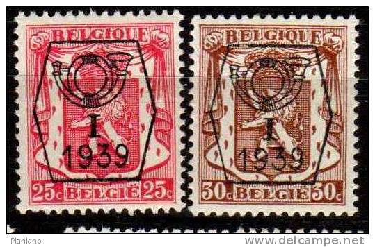 PIA  - BELGIO - 1939  Gennaio: Preannullati - Tipo B - (UNIFICATO  3A) - Typo Precancels 1929-37 (Heraldic Lion)