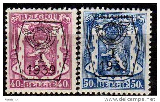 PIA  - BELGIO - 1939  Gennaio: Preannullati - Tipo B - (UNIFICATO  3A) - Typos 1929-37 (Heraldischer Löwe)