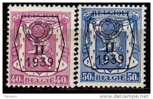 PIA  - BELGIO - 1939 Febbraio : Preannullati - Tipo B - (UNIFICATO  3B) - Typos 1929-37 (Heraldischer Löwe)