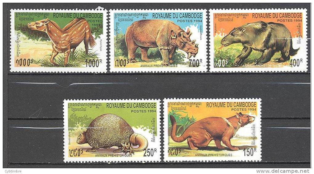 Cambodge: Yvert N° 1192/6**; MNH; Animaux Préhistoriques - Camboya