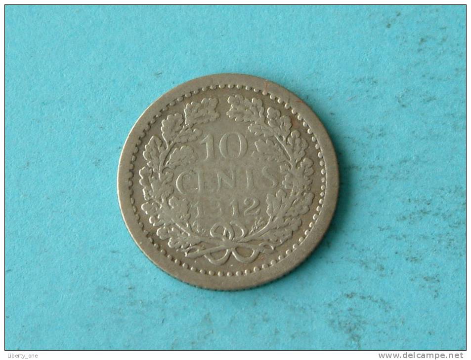1912 - 10 Cent ( Zilver/Silver ) KM 145 ( Uncleaned - For Grade, Please See Photo ) ! - 10 Cent