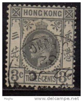 Hong Kong Used 1921, KG V, Multi Script, 3c Grey. - Usados