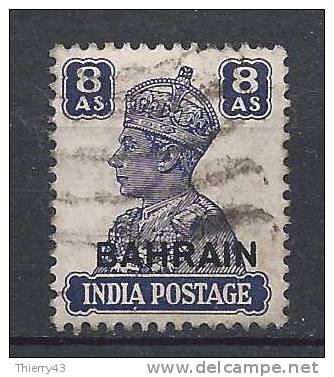 Bahrain 1943-45 -  Stamps Of India Ovpt. 8 A.  Y&amp;T 45  Mi. 47  Used, Oblitéré, Gest. - Bahrein (...-1965)