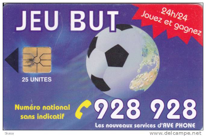 Télécarte Maroc 25U, Jeu But Football - Soccer - Maroc