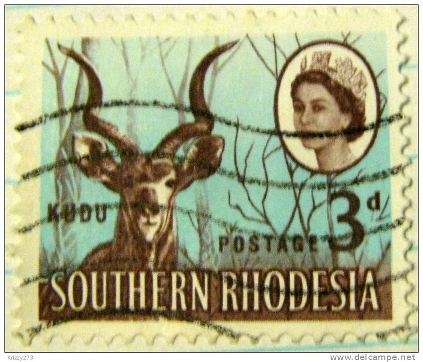 Southern Rhodesia 1964 Kudu 3d - Used - Rhodesia Del Sud (...-1964)