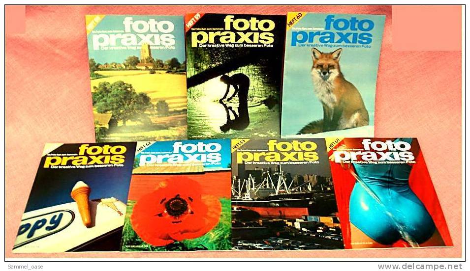 7 Zeitschriften FOTO PRAXIS Heft 58 Bis 64 , Der Kreative Weg Zum Besseren Foto , Von 1981- 1982 - Hobbies & Collections