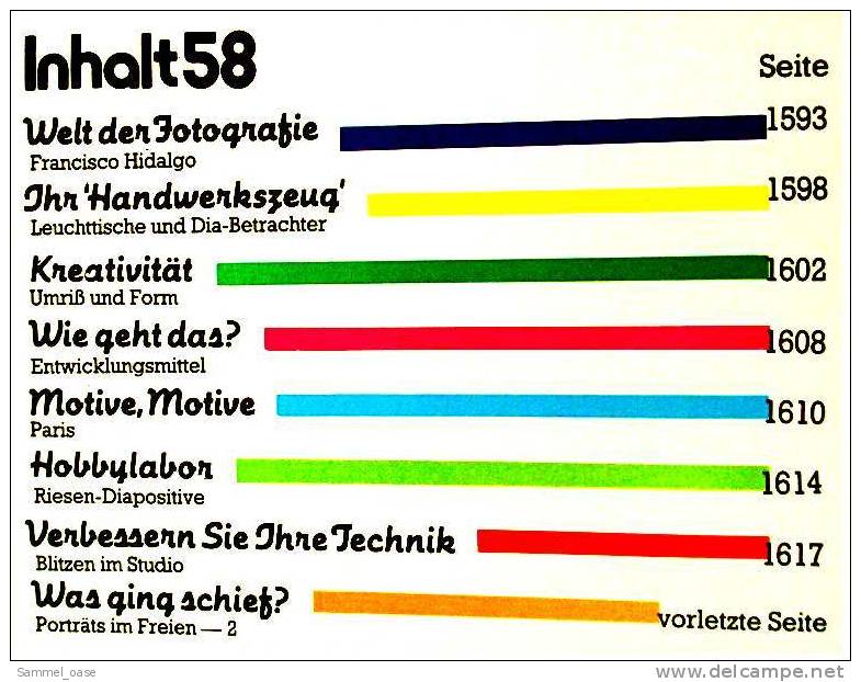 7 Zeitschriften FOTO PRAXIS Heft 58 Bis 64 , Der Kreative Weg Zum Besseren Foto , Von 1981- 1982 - Loisirs & Collections