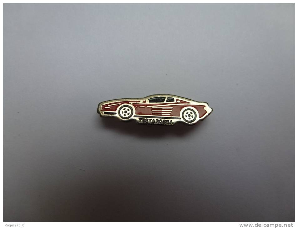 Auto Ferrari Testarossa , Dimensions : 6 X 22 Mm  , En Tole Peinte - Ferrari