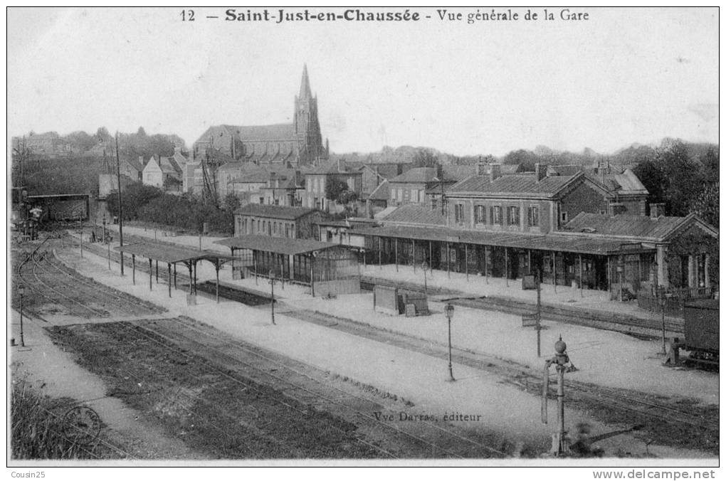 60 SAINT JUST EN CHAUSSEE - Vue Générale De La Gare - Saint Just En Chaussee