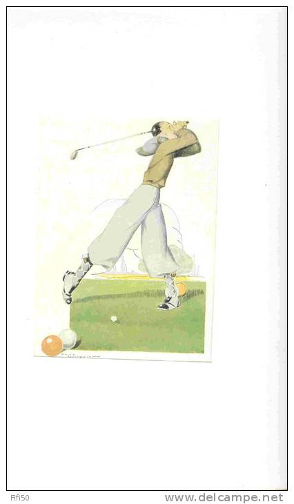 REPRODUCTION D'UN DESSIN  DE VINCENT  LE  GESTE LORS D'UN DEPART AU GOLF - Other & Unclassified