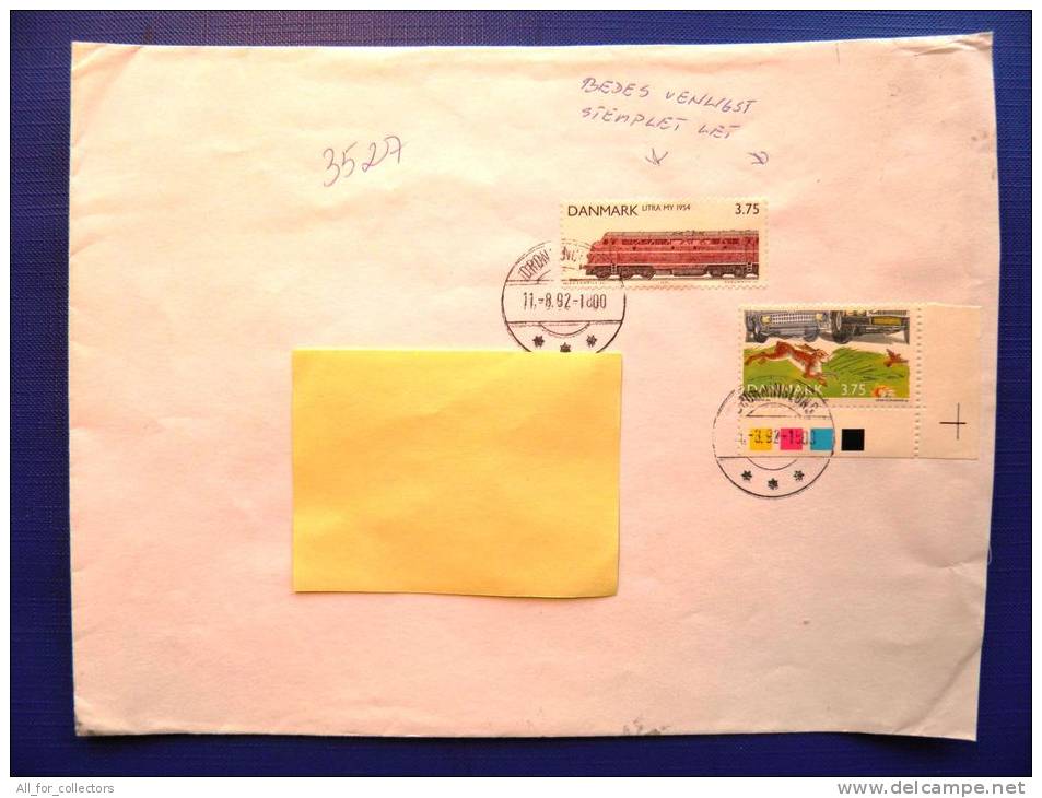 Cover Sent From Denmark To Lithuania On 1992, Train, Rabbit - Covers & Documents