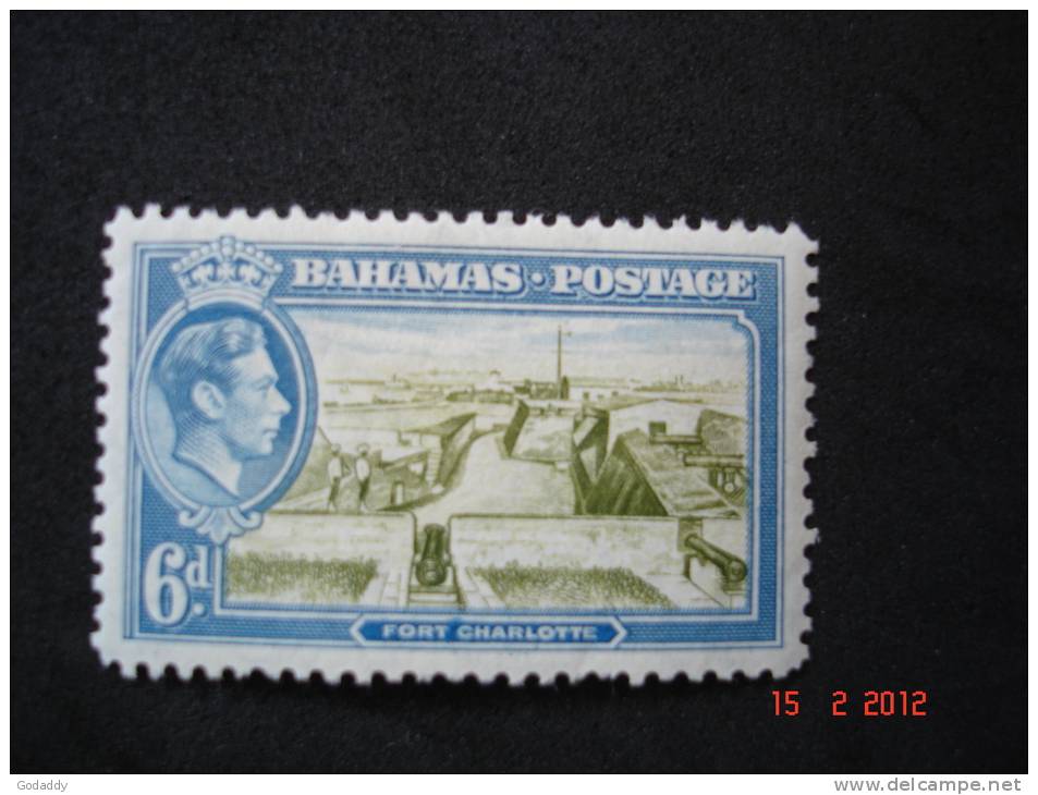 Bahamas 1938  K.George VI    6d    SG159   MH - 1859-1963 Crown Colony