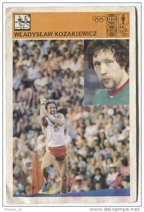 SVIJET SPORTA Cards, ATHLETICS - Pole Jumper, Wladyslaw Kozakiewicz, Poland - Athletics