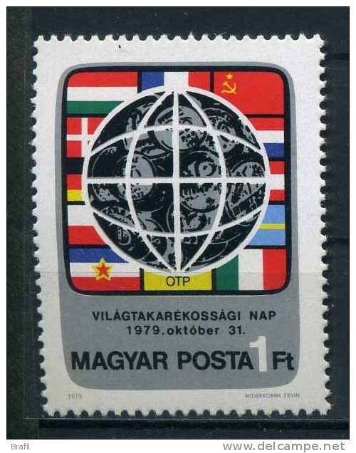 1979 Ungheria, Giornata Mondiale Del Risparmio, Serie Completa Nuova (**) - Unused Stamps