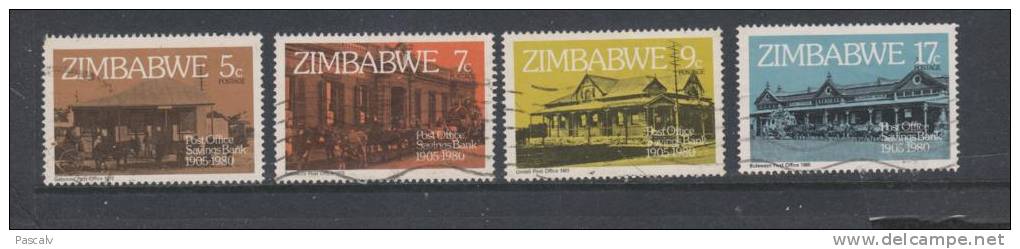 Yvert 21 / 24 Oblitérés - Zimbabwe (1980-...)