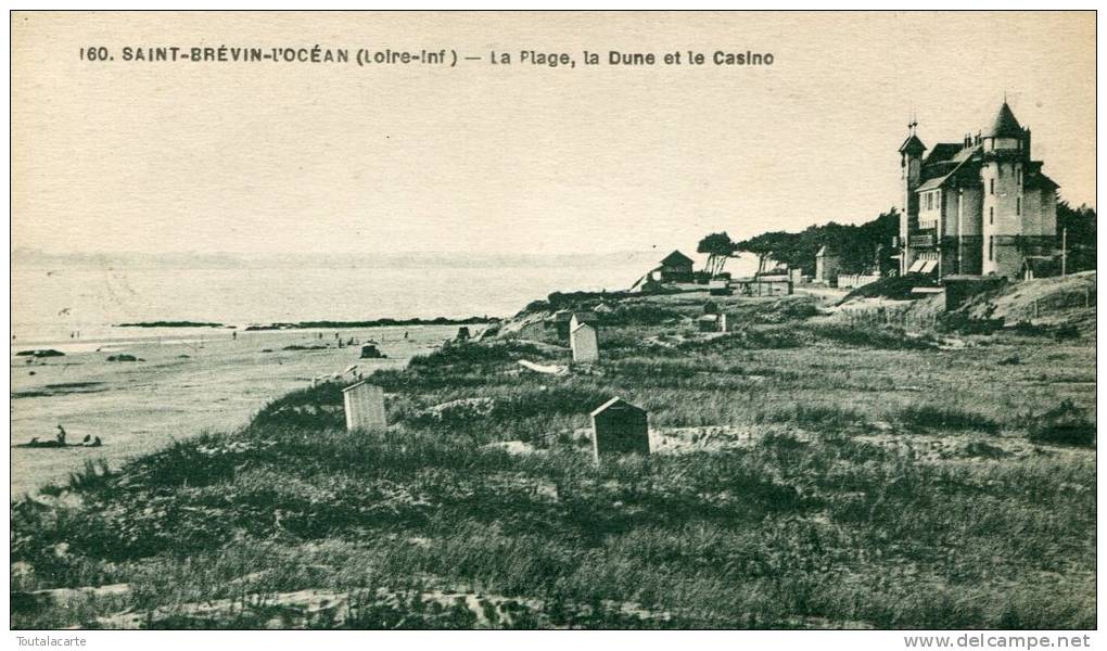 CPA 44 SAINT BREVIN L OCEAN LA PLAGE LA DUNE ET LE CASINO 1925 - Saint-Brevin-l'Océan