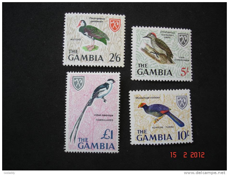 Gambia 1966 Q.Elizabeth II   Set Of 13  Birds    SG233 To SG245    MH And MNH - Gambia (...-1964)