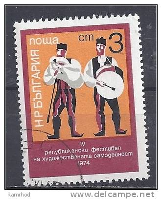 BULGARIA 1974 Amateur Arts And Sports Festival  3s.Piper And Drummer CTO - Used Stamps