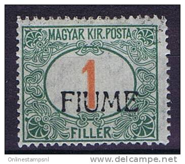 Fiume Sass S 4  / I-II, Mi 4 II, Unused. Soprastampe A Mano, Handstamped - Fiume