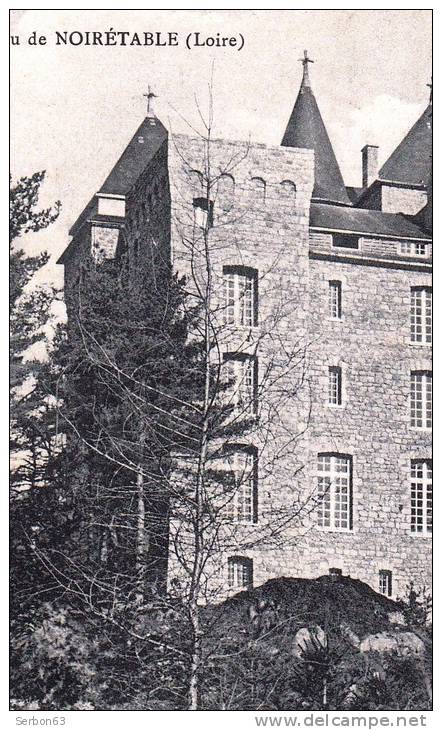 CPA CARTE POSTALE ANCIENNE NOIR ET BLANC DOS SEPARE LOIRE 42440 NOIRETABLE CHATEAU COLLECTION SEYCHAL GRIPPEL LIBRAIRE - Noiretable