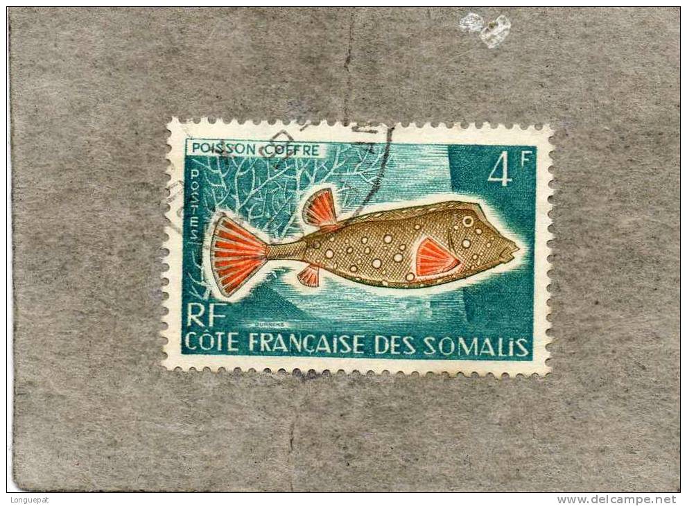 CÔTE Des SOMALIS : Poisson : Poisson-Coffre (Ostracion Cubicus) - Famille : Tétraodontiformes - Oblitérés